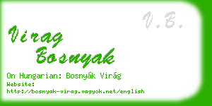 virag bosnyak business card